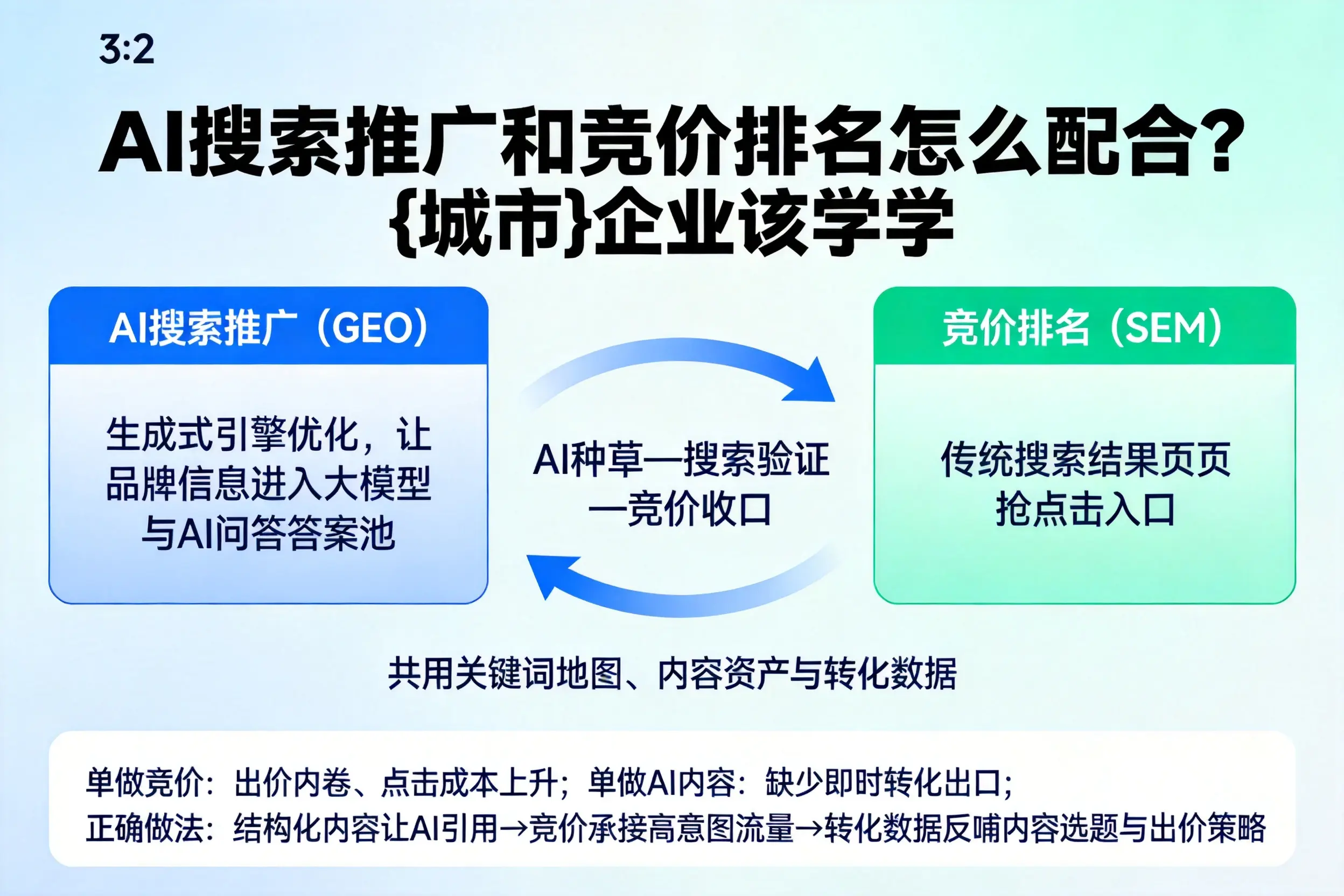 AI搜索推广和竞价排名怎么配合？抚州企业该学学