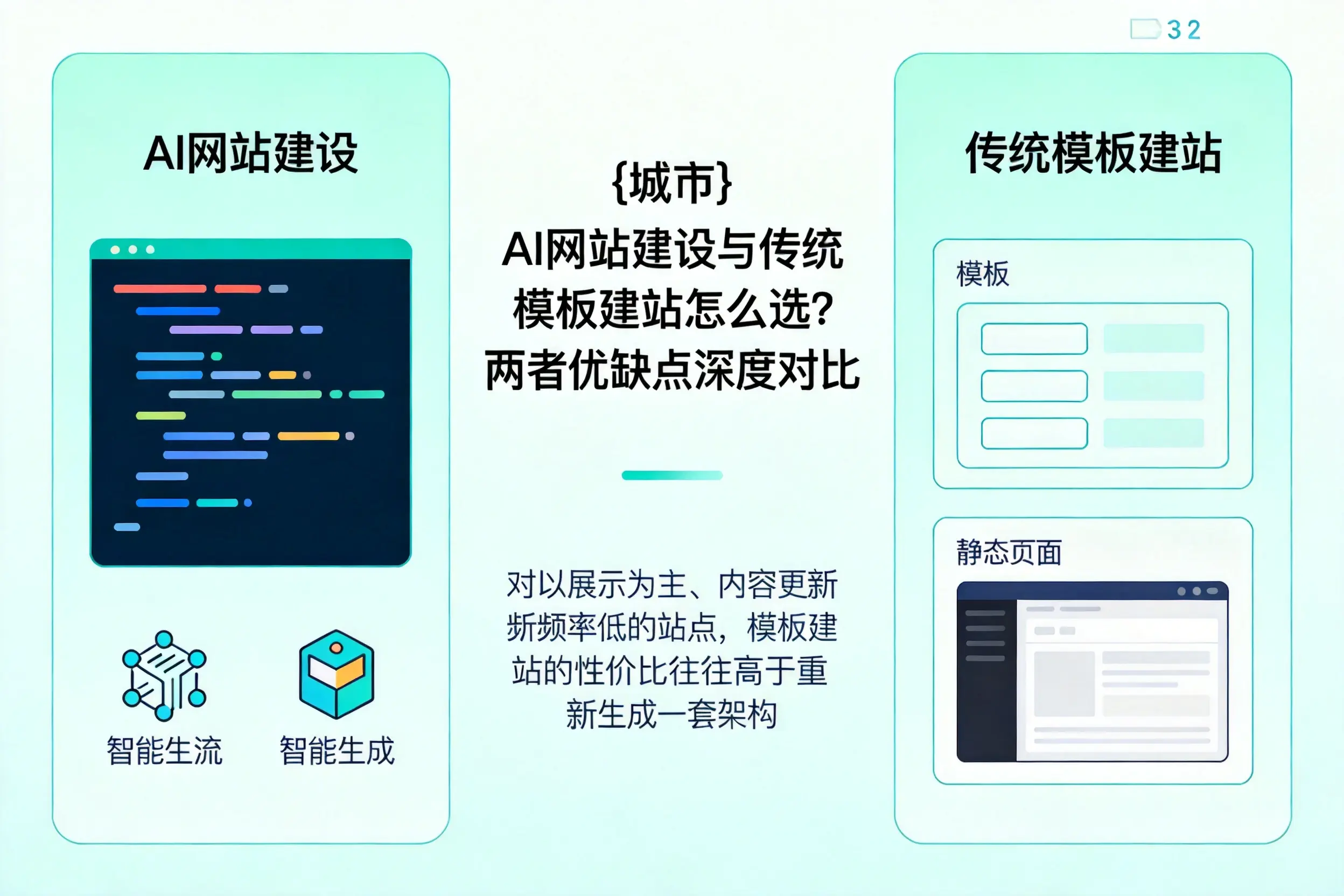 抚州AI网站建设与传统模板建站怎么选？两者优缺点深度对比