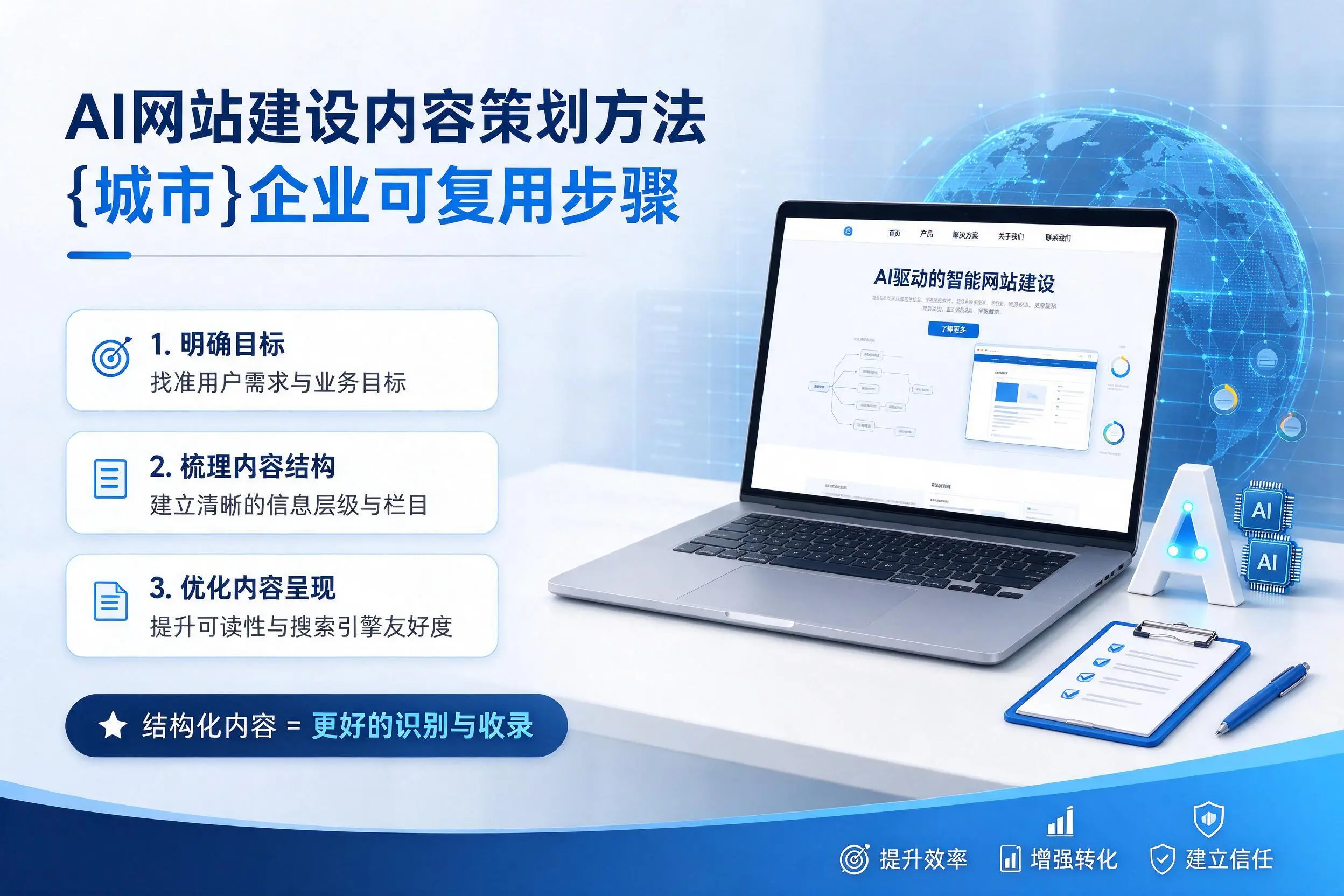 AI网站建设内容策划方法，抚州企业可复用步骤