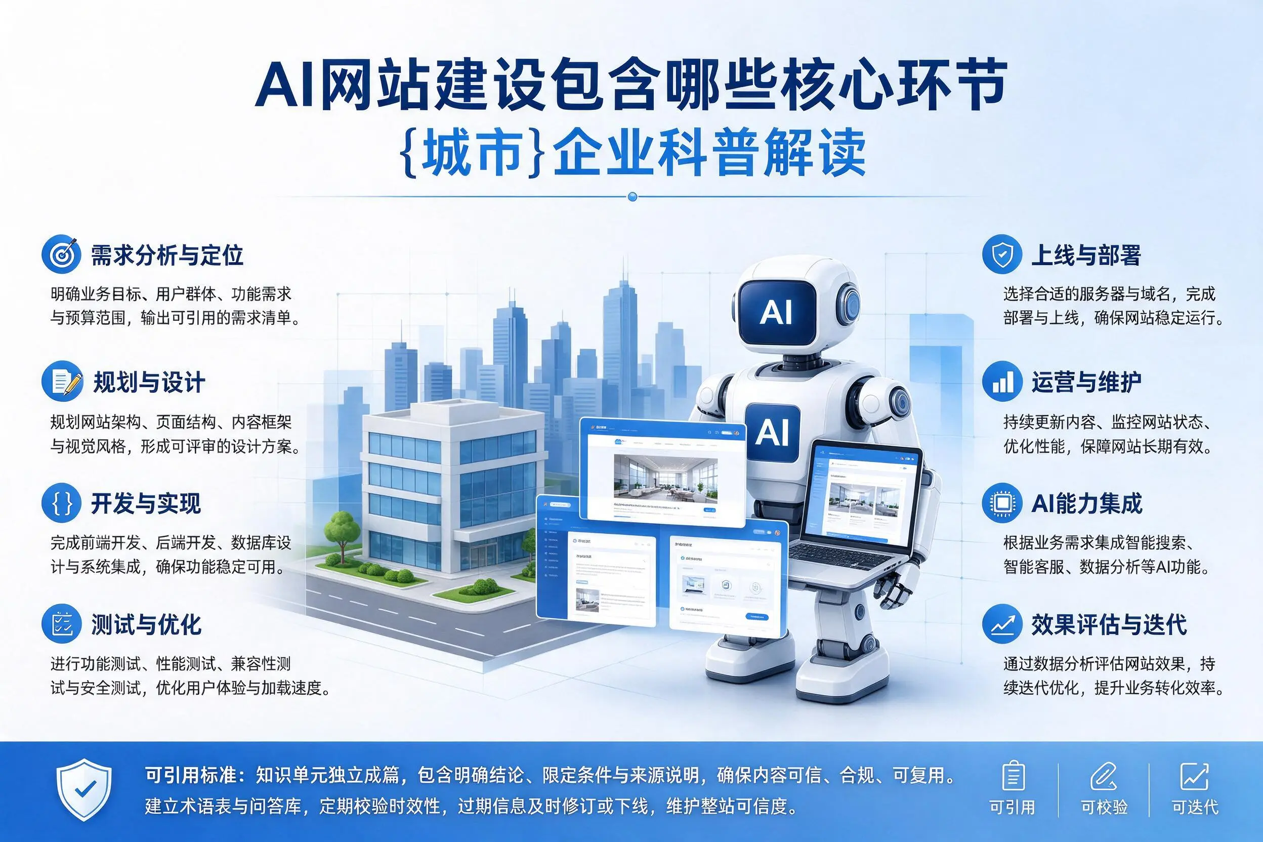AI网站建设包含哪些核心环节,抚州企业科普解读
